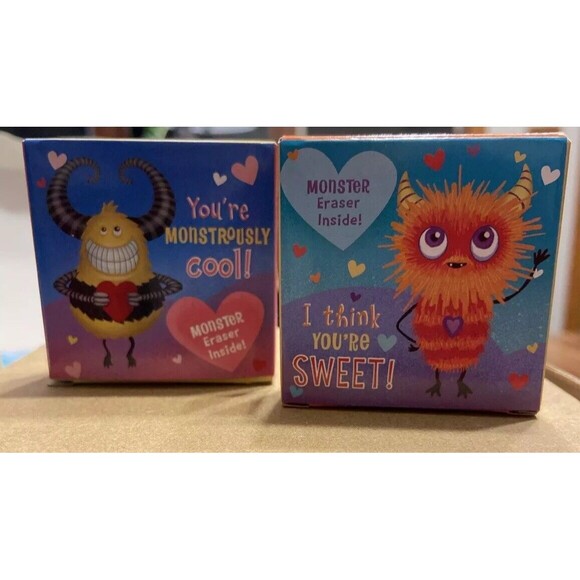 28 Peaceable Kingdom Valentines Day Cards for Kids w/Monster Erasers EnvelopeNew - Picture 11 of 13